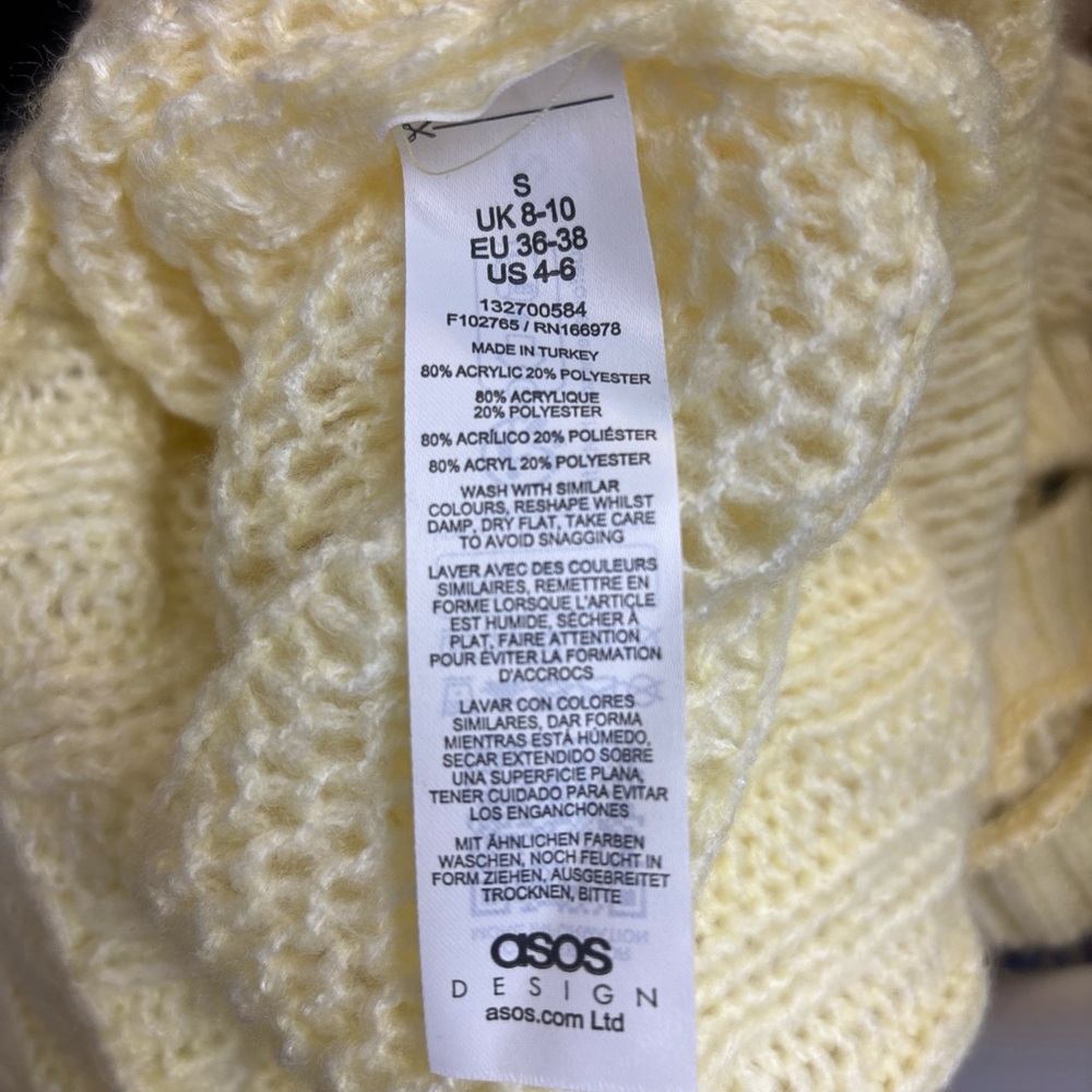 ASOS Yellow Ribbed Sleeveless Tank Top - Picture 9 of 10